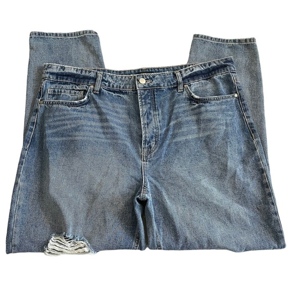 AFRM Distressed Button Fly Jeans - Picture 3 of 10